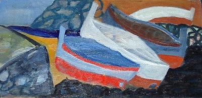 'Boats on Beach' by Francis Davison